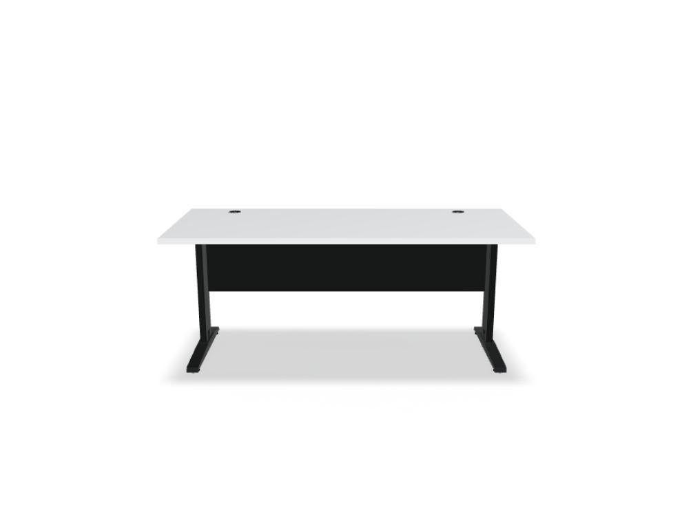 Moderner Mdd Ogi N BNG05 Schreibtisch mit Holzplatte und Metallgestell, kompakt und schlicht fürs Büro.