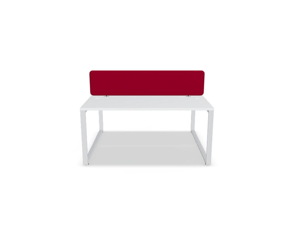 Ogi Q Bench BOQ46 Doppelschreibtisch von Mdd mit klarer Linienführung, vier Arbeitsplätzen und modernem Bürodesign