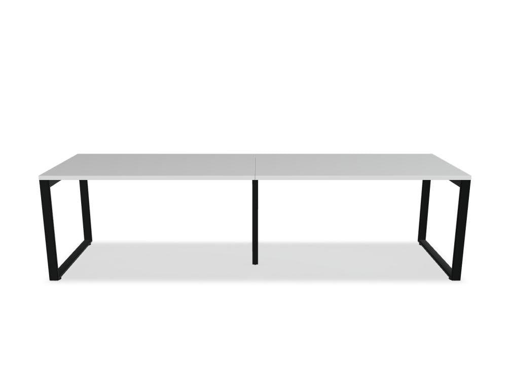 Schreibtisch Ogi Q BOQ03E2 in hellem Holzdesign, moderne Arbeitsfläche, schlanke Silhouette, klare Linien, praktische Ablagen und kompakte Maße