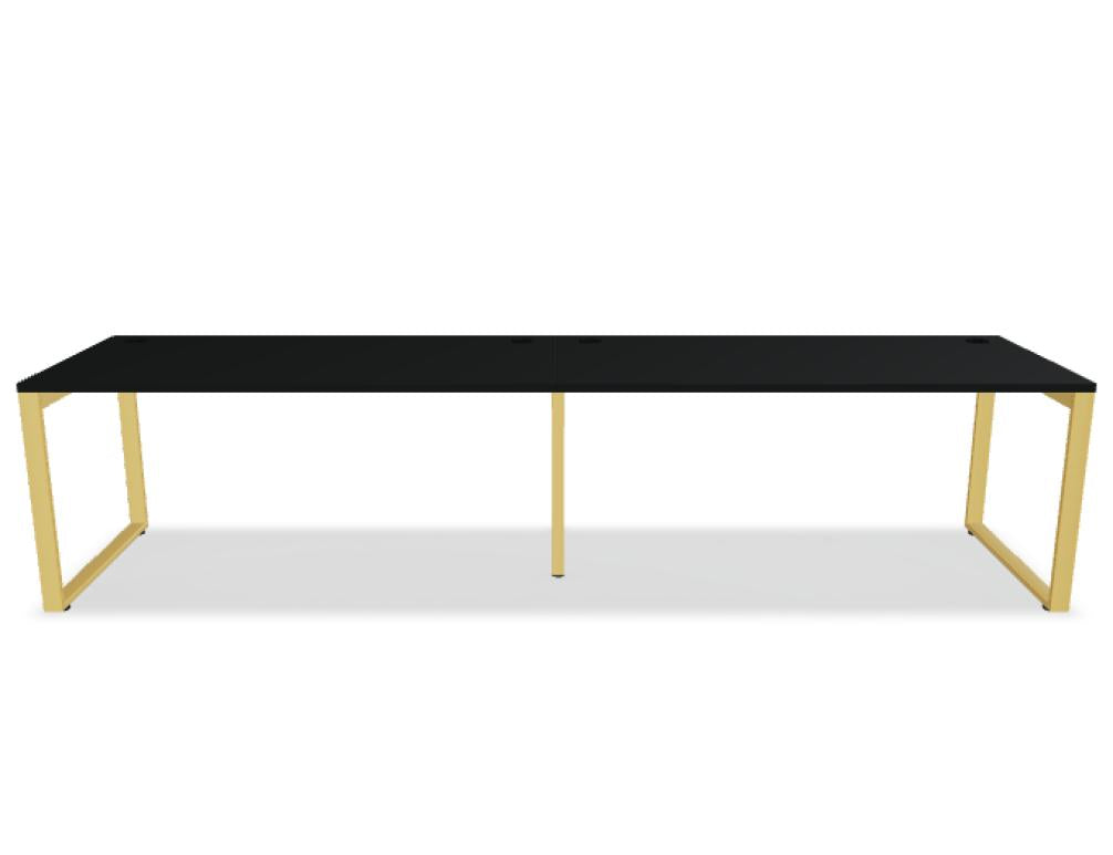 Schreibtisch Ogi Q BOQ04E2 aus der MDD-Serie, modernes, schlichtes Design mit heller Holzoptik, funktionale Ablageflächen und kompakte Maße