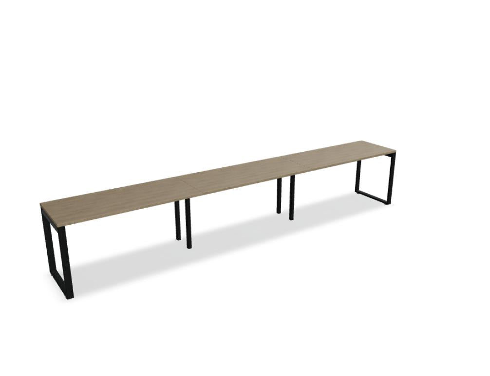 Schreibtisch Ogi Q BOQ14E3 von Mdd in hellem Holzton, kompakte Arbeitsfläche, modernes Design, stabile Konstruktion, ideal für Home-Office