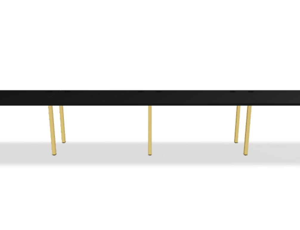 Ogi Q BOQ02E4 Schreibtisch von Mdd mit heller Tischplatte, weißem Gestell und kompaktem Design fürs Büro