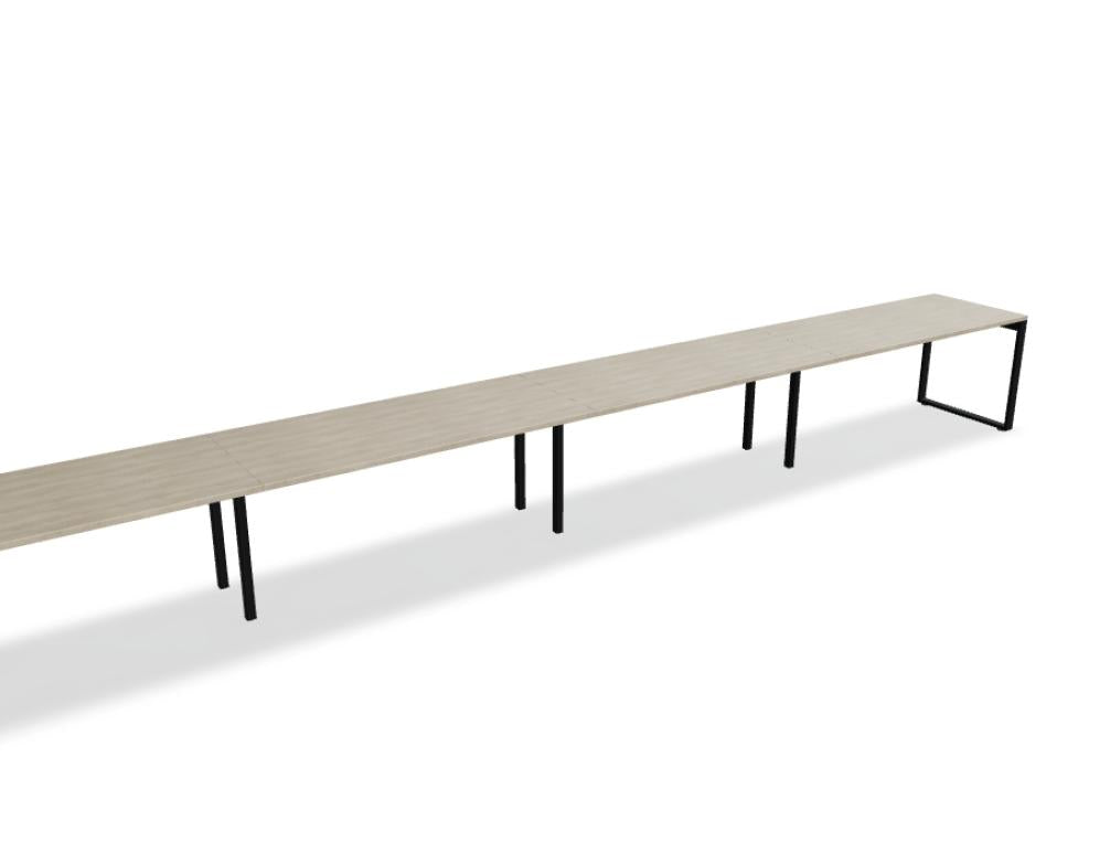 Schreibtisch Ogi Q BOQ26E4 von MDD in modernem Design, helles Holzfinish, geradlinige Form, Arbeitsfläche mit klarer Struktur und integriertem Kabelmanagement