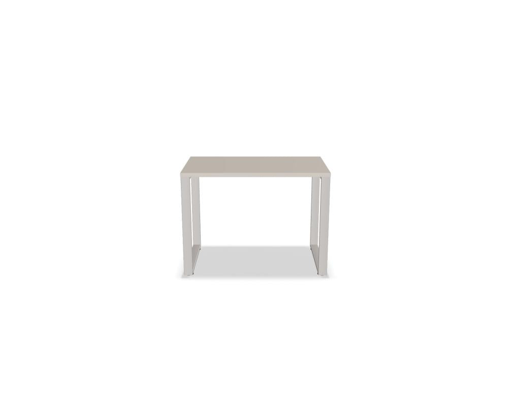 Schreibtisch Ogi Q BOQ10 von MDD in dunkler Holzoptik, kompakte Arbeitsfläche, moderne Linien, Ablagefach, ideal fürs Home Office
