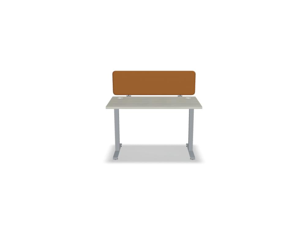 Schreibtisch Ogi T BOT527 von MDD in modernem Design, helle Oberfläche, klare Linien, stabiles Holzgestell, ideal fürs Home-Office