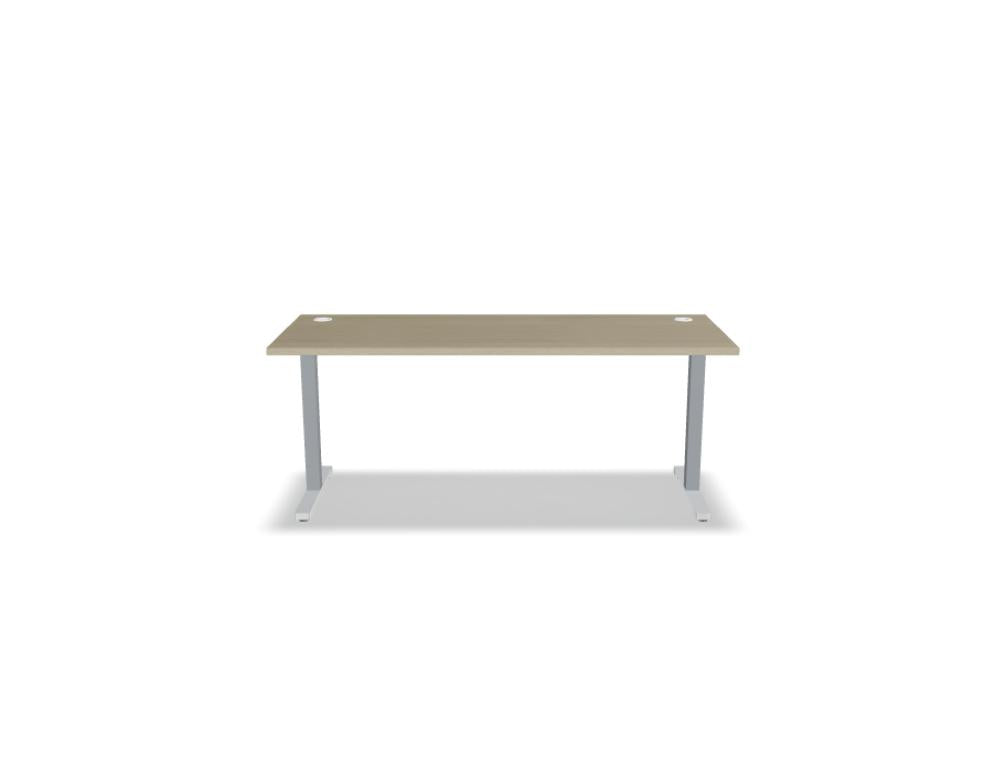 Schreibtisch Ogi T BOT587 von MDD, modernes Holzdesign, großzügige Arbeitsfläche, robustes Gestell, ideal für kreatives Arbeiten und Home-Office