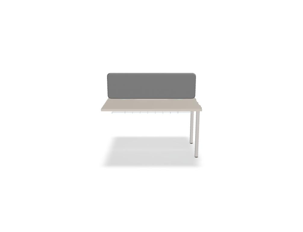 Doppelschreibtisch Ogi U Bench von Mdd mit Melaminplatte in Honigeiche und schwarzem Metallgestell, für zwei Arbeitsplätze.