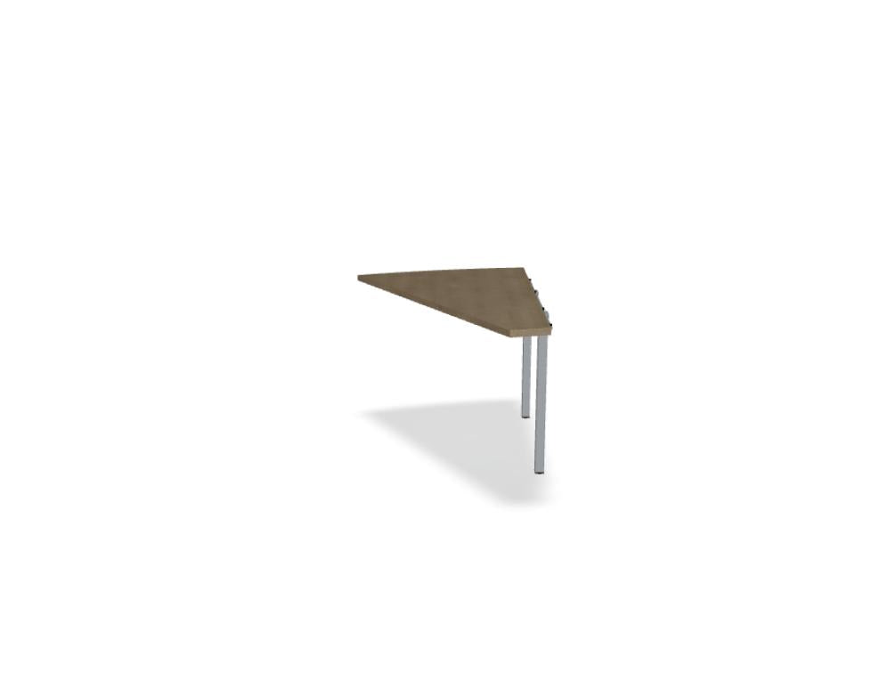 Doppelschreibtisch Ogi U Bench von Mdd mit Melaminplatte in Honigeiche und schwarzem Metallgestell, für zwei Arbeitsplätze.