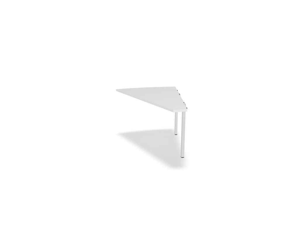 Doppelschreibtisch Ogi U Bench von Mdd mit Melaminplatte in Honigeiche und schwarzem Metallgestell, für zwei Arbeitsplätze.