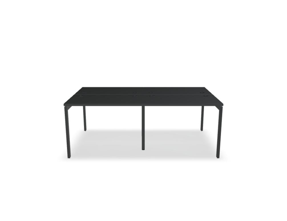 Ogi U Bench BOU50E2 Doppelschreibtisch von Mdd mit zwei Arbeitsplätzen, schlichtem Design und stabilen U-Gestellen.