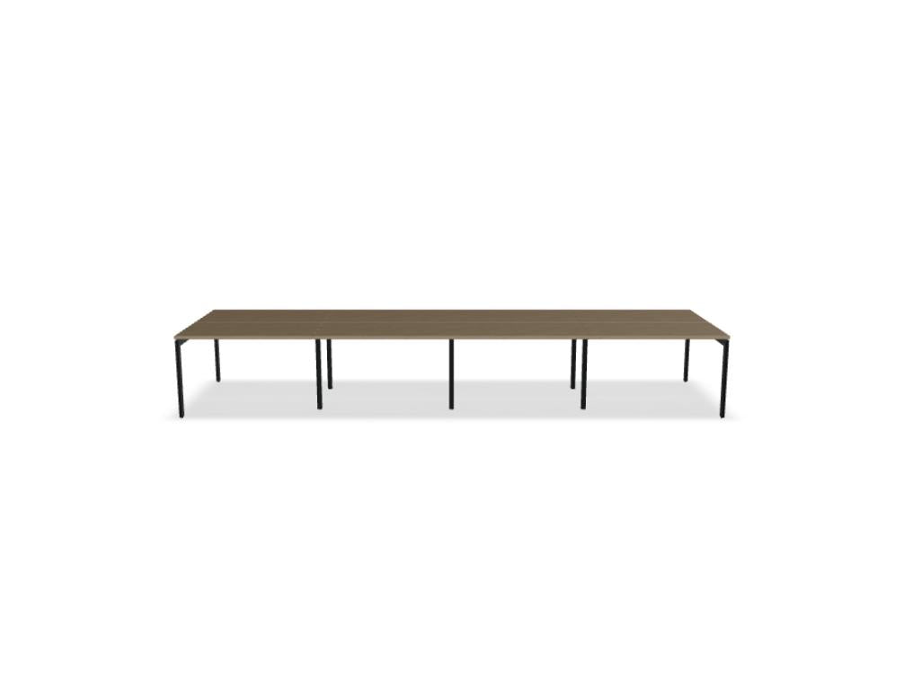 Hinweis: Bild zeigt den Ogi U Bench BOU42E4 – eleganter Doppelschreibtisch mit Birkenholz-Optik, schlanken Beinen und großzügiger Arbeitsfläche im Stil der Schreibtische von MDD