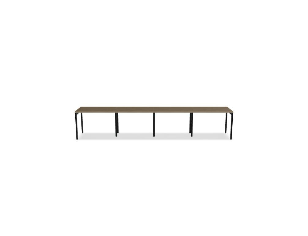Ogi U BOU49E4 Schreibtisch von MDD mit weißer Platte und Metallgestell, funktionales Design fürs moderne Büro