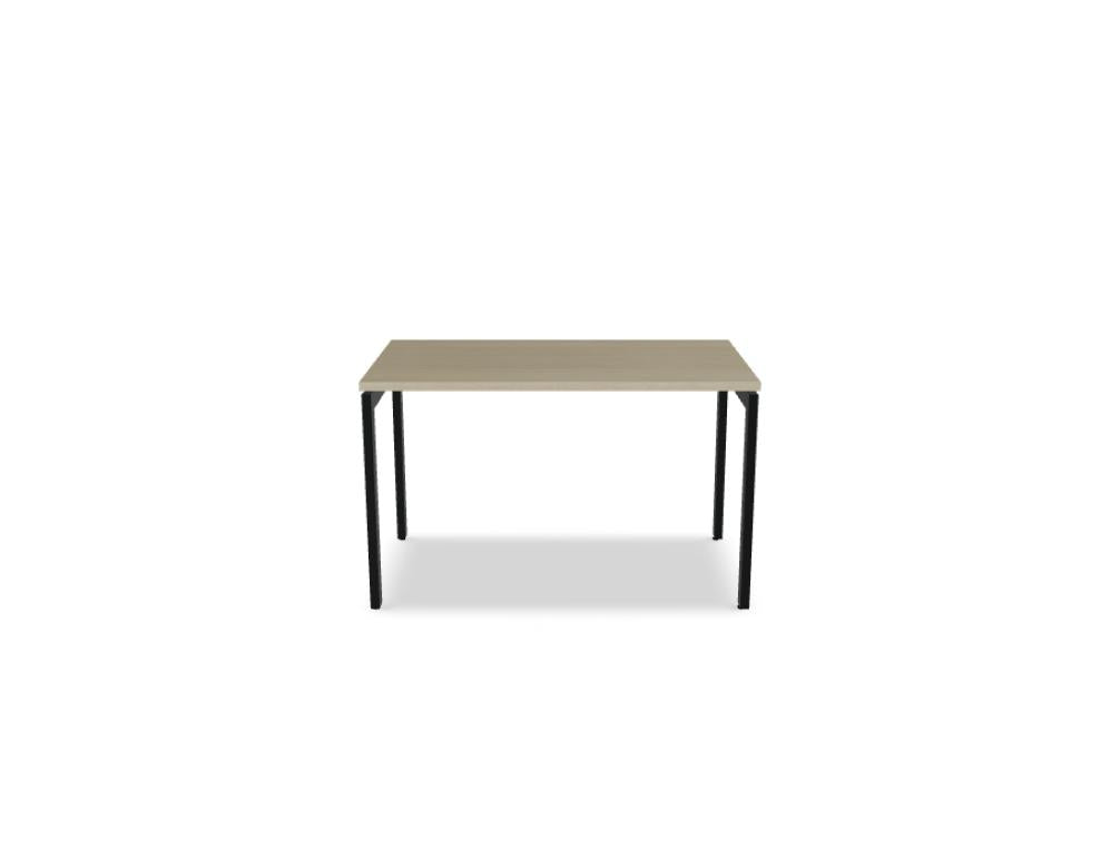 Mdd Ogi U BOU28 Schreibtisch mit heller Holzplatte und weißem U-Gestell, moderner Arbeitsplatz im klaren Design