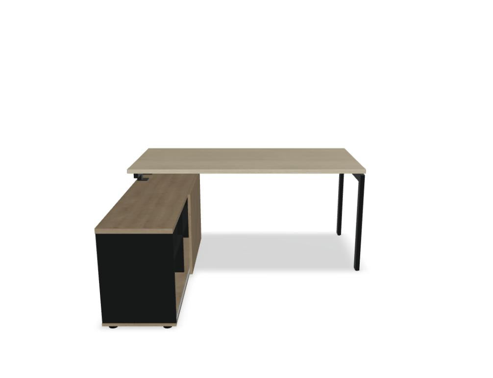 Ogi U BOUL20 Schreibtisch von Mdd mit integriertem Schrank, modernem Design und klarer Linienführung fürs Büro