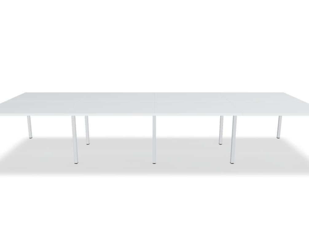 Bild des Ogi Y Bench BOY40E4 Schreibtischs als Doppel-Schreibtisch in ruhigem, modernen Holzdesign, mit klaren Linien, Arbeitsfläche und integrierten Ablageflächen – stilvoller Arbeitsplatz von Mdd.
