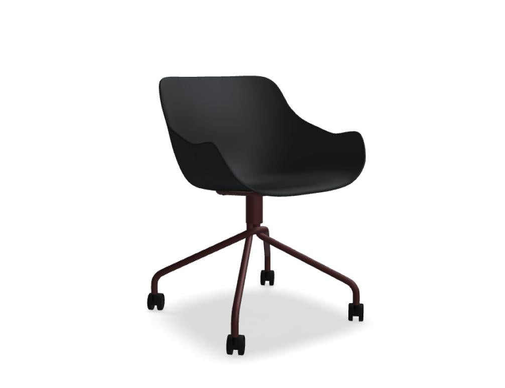 Mdd Baltic Basic BL1P13K Drehstuhl mit gepolsterter Sitzschale, drehbarem Fußkreuz und schlichtem Design.
