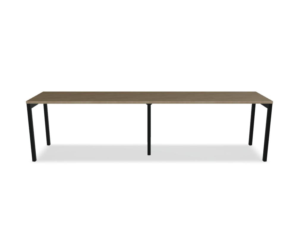 Ogi Y BOY14E2 Schreibtisch von Mdd mit Holzplatte, dunklem Gestell und schrägen Y-Beinen für moderne Arbeitsbereiche