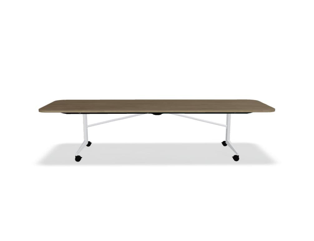 Plex PXZ05 Klapptisch: stabiler Konferenztisch, helles Holzfinish, klappbare Platte, trocken abwischbar, ideal für Meetings und Präsentationen