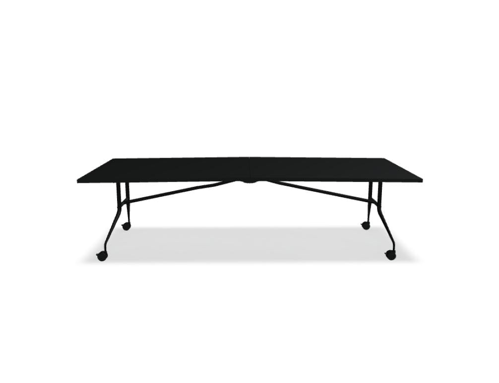 Klapptisch MDD Plica PCP032 als moderner Konferenztisch mit glattem Holzfinish, kompakten Maßen und stabilem Metallgestell, ideal für Meetings und Arbeitsräume.