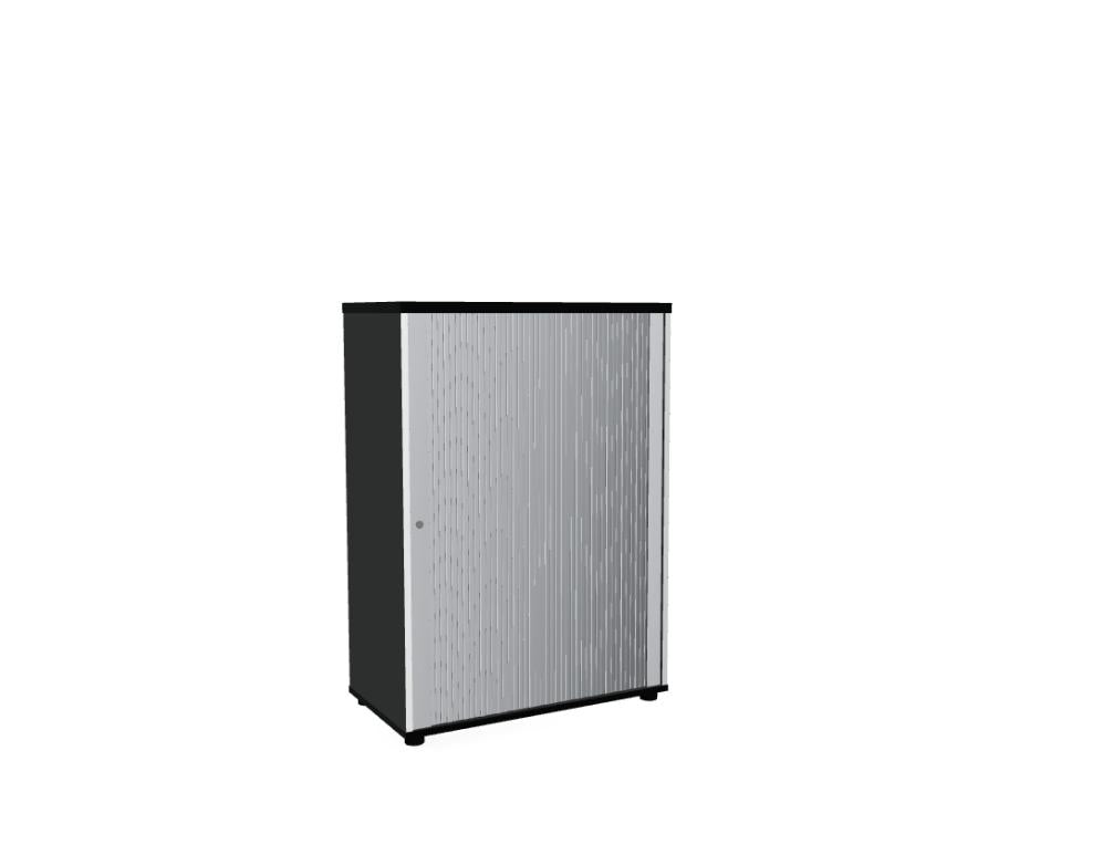 Jalousieschrank Standard A3L04 aus der Büroserie von Mdd, geschlossenes Frontdesign, heller Holzton, kompakte Optik, geeignet für Akten- und Bürobedarf