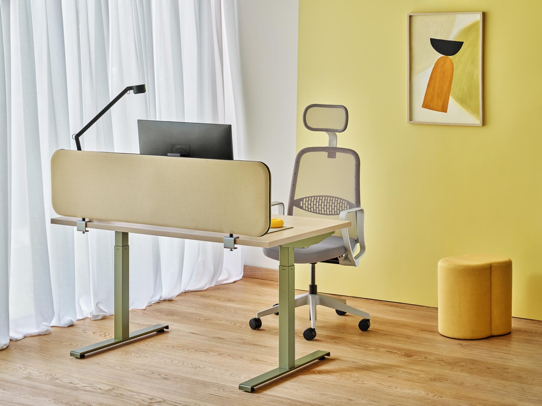 Sonic ZPS818 Akustikpaneel für Schreibtische, elegantes Design zur Schallabsorption und Schaffung einer ruhigen Arbeitsumgebung.