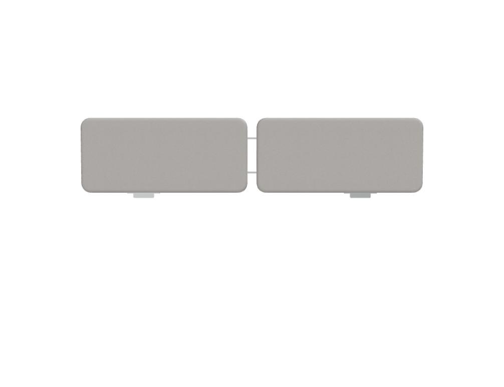 Grünes gepolstertes Seiten- und Querpaneel Twin von Mdd, Spanplattenkonstruktion mit Polyurethanschaum, Metallhalterung, für Schreibtische.