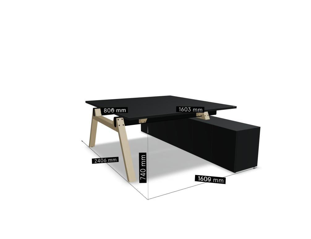 Viga V1623M - Doppelschreibtisch mit Managerschrank