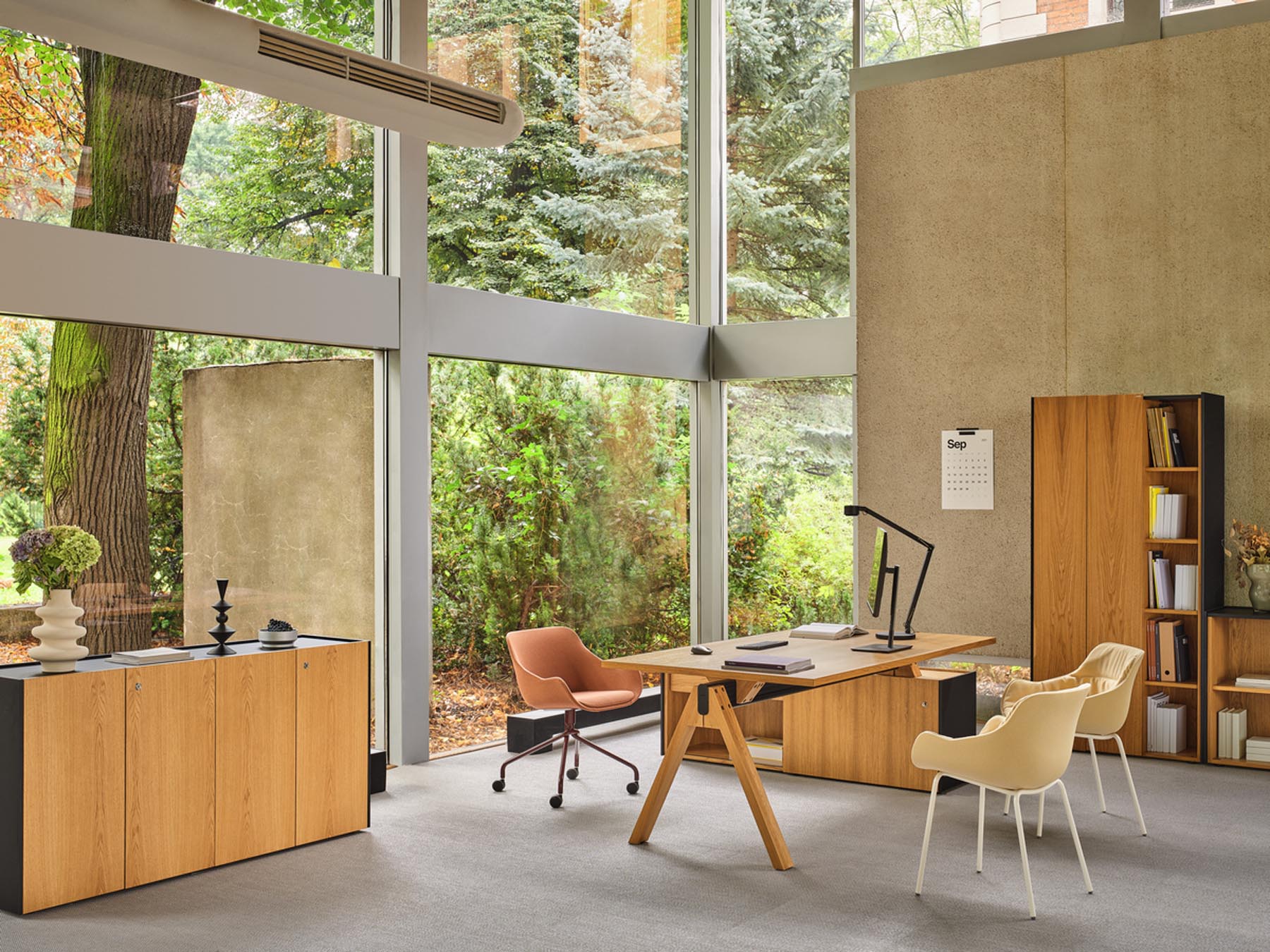 Das Viga V27M Standregal von Mdd besticht durch sein modernes Design und die harmonische Holzoptik, ideal für eine stilvolle Raumgestaltung.