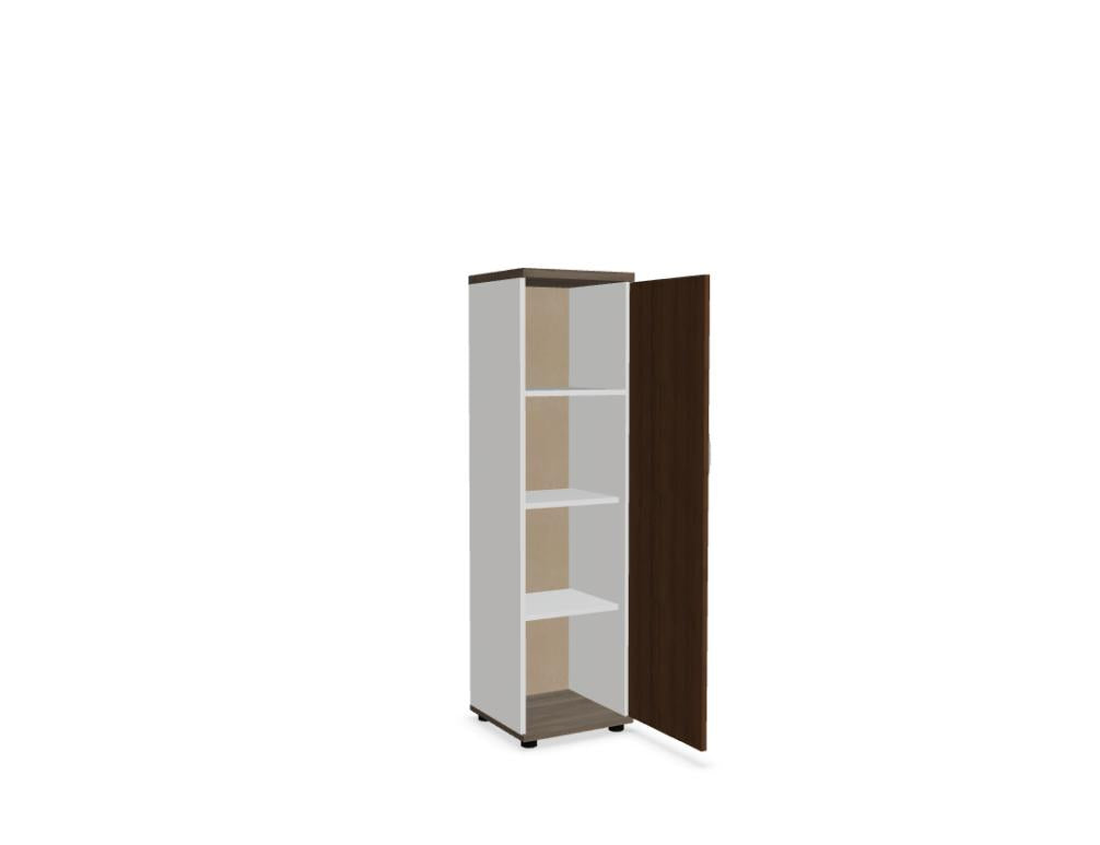 Bild eines modernen Büroschranks der Produktreihe Basic K46P2 von MDD. Der Schrank in hellem Finish zeigt klare Linien, zwei Türen und kompakte Abmessungen – ideal für effiziente Büroorganisation.