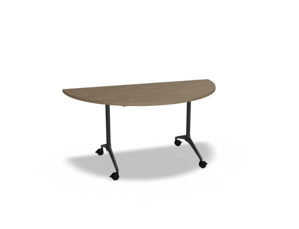 Bild des Revi RV05 Klapptisch: moderner Konferenztisch mit hellen Holzflächen, stabiler Metallunterkonstruktion, kompakt zusammenklappbar für flexible Büro- oder Besprechungsräume