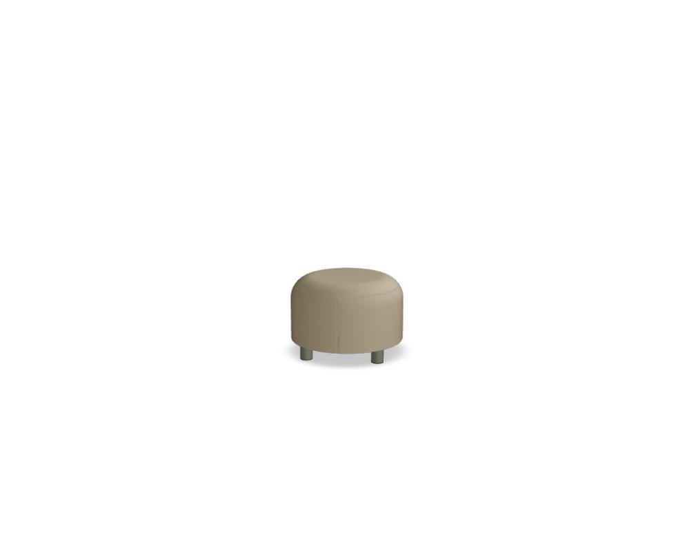 Gelber Sitzhocker Dots von Mdd mit quadratischer Form, Spanplattenkorpus und Schaumstoffpolster, Teil eines modularen Pouf-Sitzsystems.