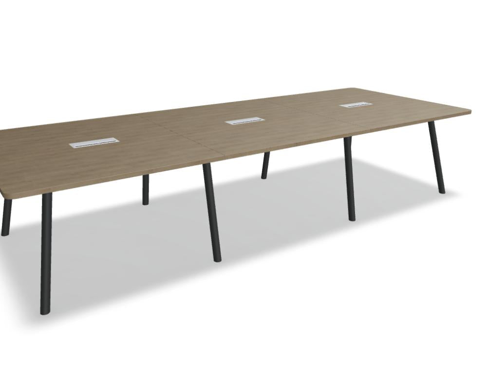 Runder Esstisch Echo ETM1436R von MDD in heller Holzoptik mit schlanken Beinen, ideal für moderne Essbereiche und gesellige Mahlzeiten.