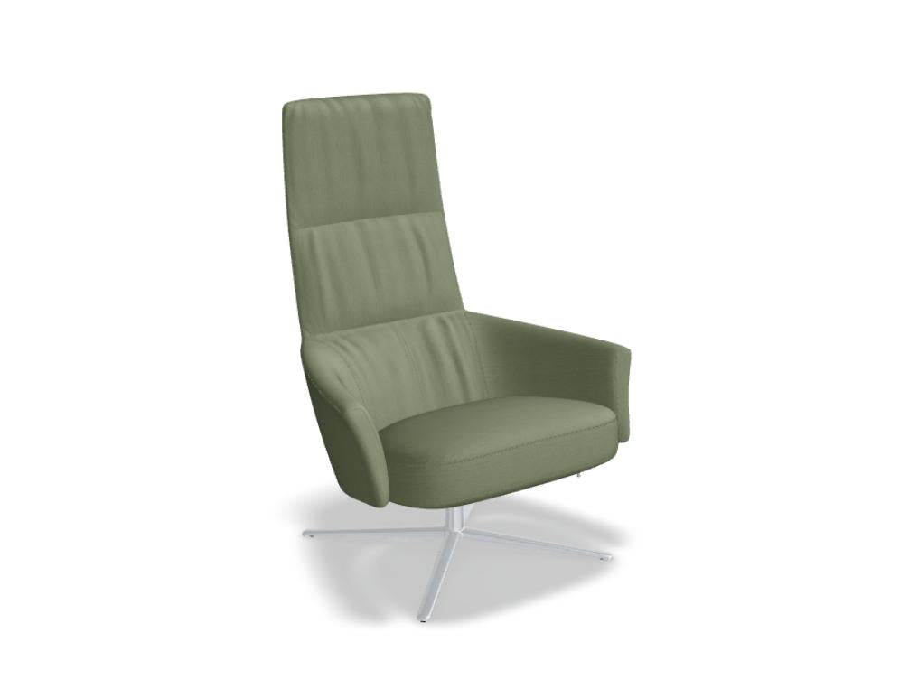 Toro TOR2P1 Hochsessel von Mdd mit gepolsterter Sitzschale, hoher Rückenlehne und schlankem Gestell für moderne Lounges