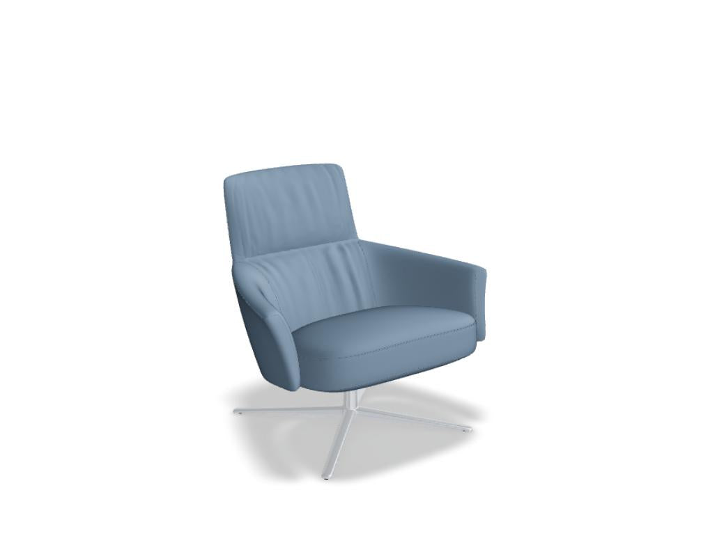 Niedriger Toro TOR1P2 Sessel von Mdd mit markanter Rückenlehne und gepolstertem Sitz, modernes Lounge-Design für stilvolle Räume.