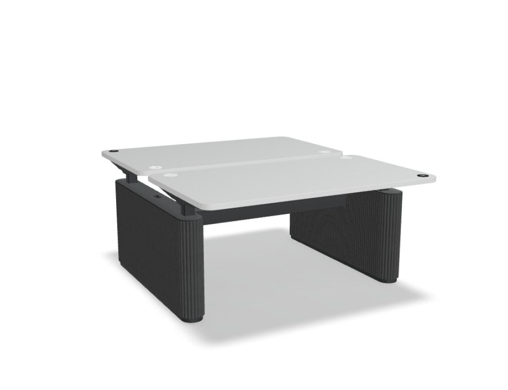 Elektrisch höhenverstellbares Schreibtisch-Bank-Modell Ogi Drive Bench BODF714 mit Filz-Fußelementen, moderner Büro-Workflow-Höhe, kompaktes Design