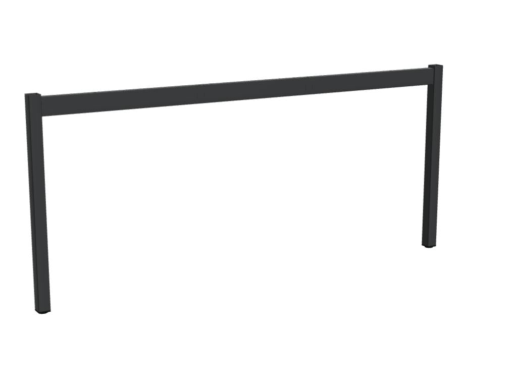 Tischbein aus pulverbeschichtetem Metall in Anthrazit Halbmatt, 40x40 mm Profil, für Ogi-Schreibtischsysteme von Mdd.