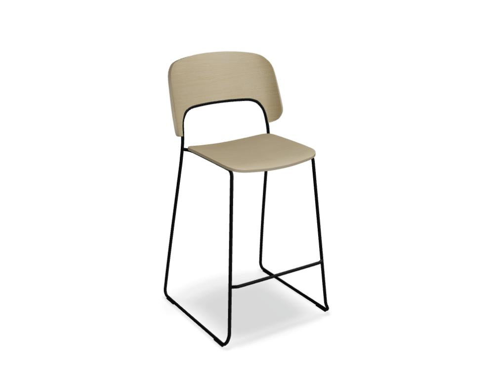 Afi AF07 Barhocker von Mdd mit schlankem Gestell, gepolsterter Sitzfläche und moderner Form für Thekenbereiche