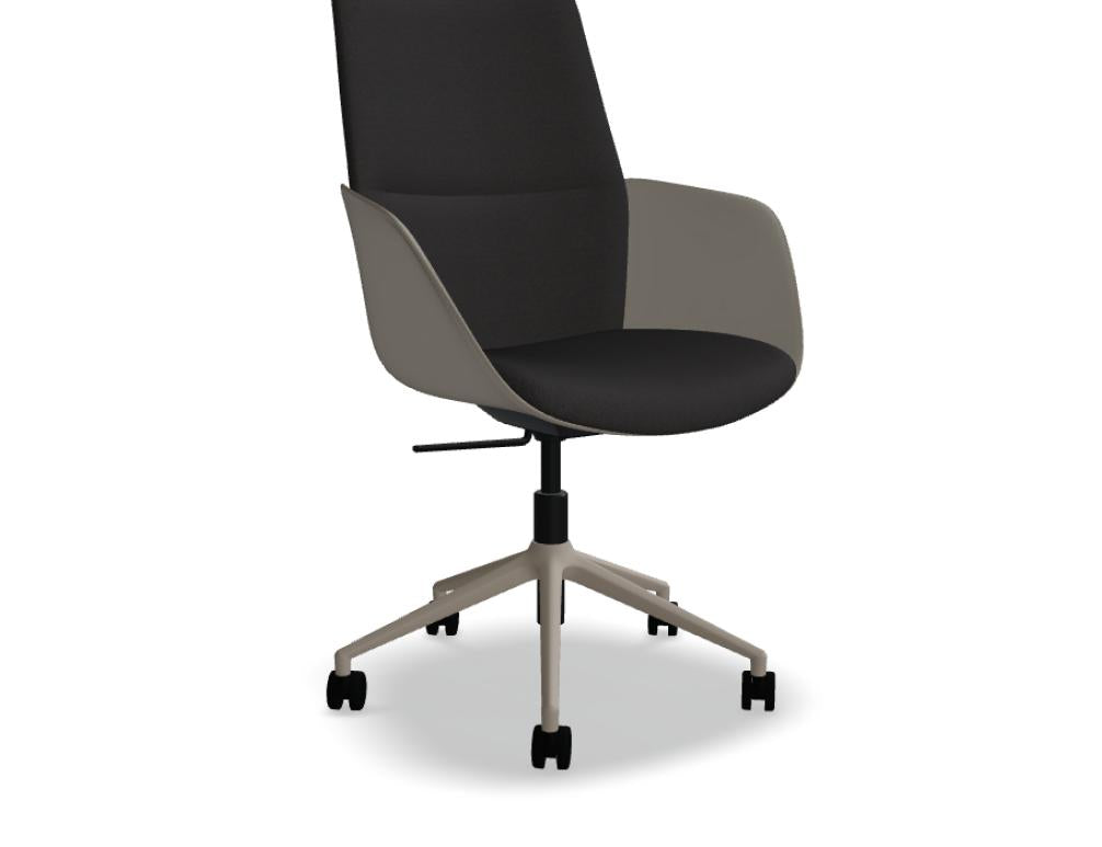 Senda SDA2P22 Drehstuhl von Mdd mit Rollen, höhenverstellbarem Aluminiumfuß und moderner Sitzschale