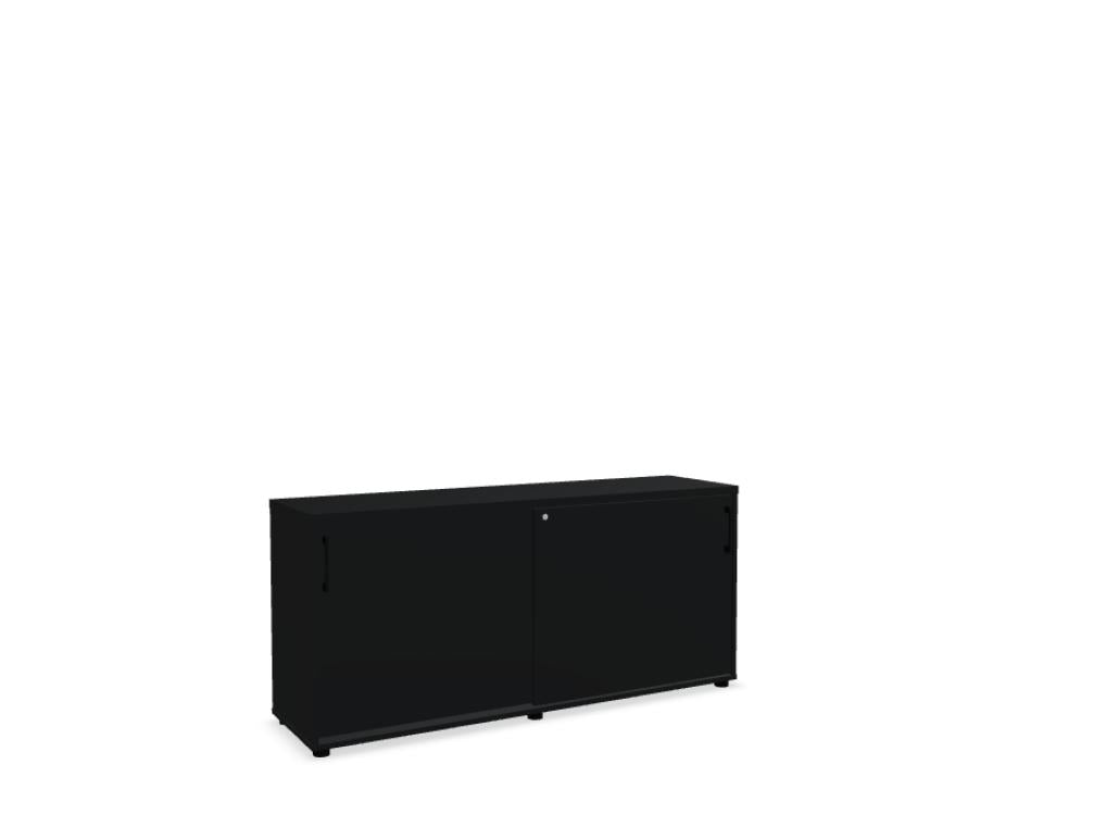 Mdd Standard A2P08K Büroschrank mit Schiebetüren, modernes Sideboard in schlichtem Design für Büro und Arbeitsplatz