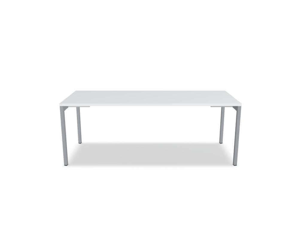 Schreibtisch Ogi Y von Mdd mit Tischplatte in Honigeiche und schwarzem Metallgestell, Profil 40x40 mm, für Büroarbeitsplätze.