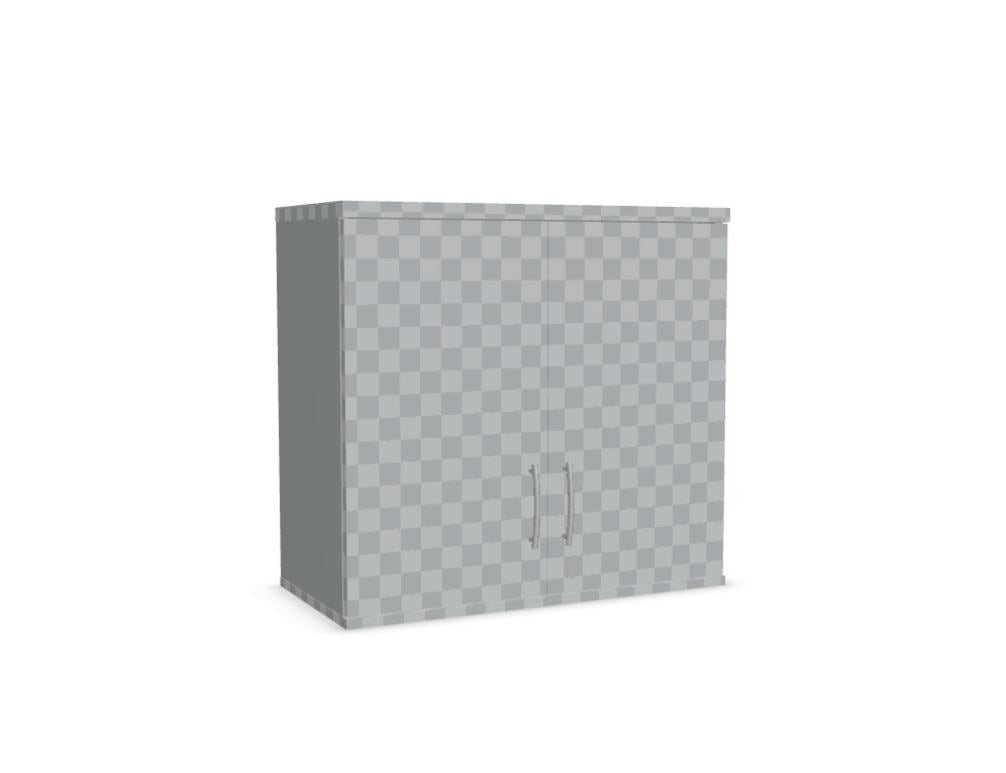 Aufsatzschrank Basic von Mdd in Dunkle Walnuss, Melaminplatte mit ABS-Umleimer, Flügeltür mit Aluminiumgriff, für Büroschränke geeignet.