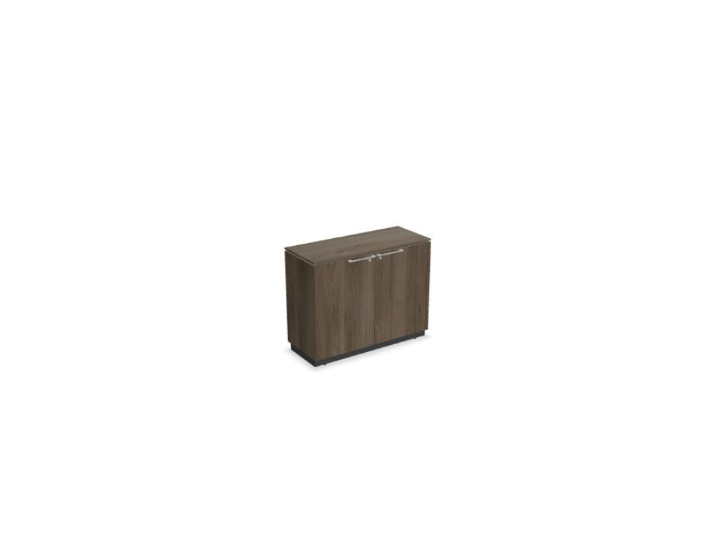 Büroschrank Status von Mdd in Anthrazit mit Aluminiumgriffen und Schattenfuge