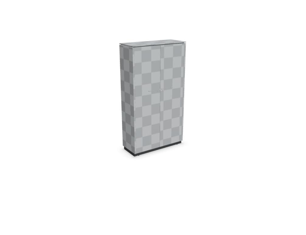 Anthrazitfarbener Büroschrank Status von Mdd mit Aluminiumgriffen und Schattenfuge