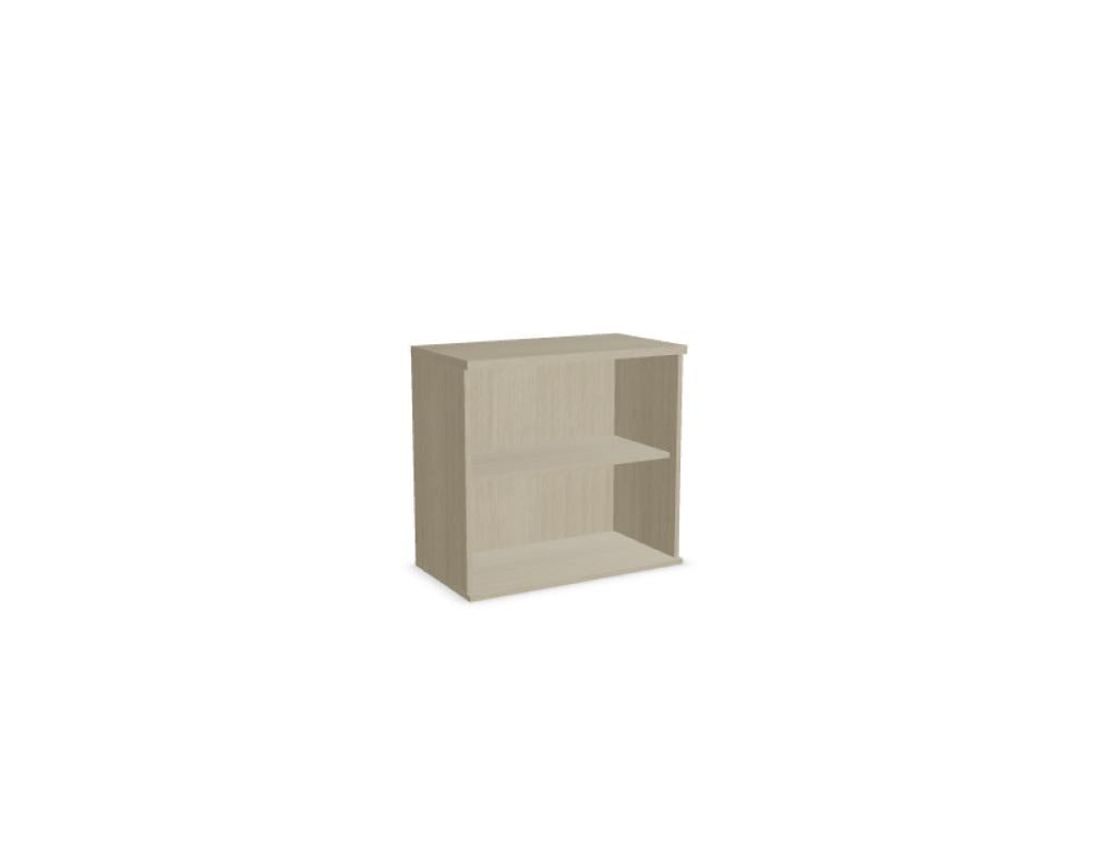 Bild eines Standard A1504K Aufsatzschranks von Mdd aus der Büroschrank-Kategorie, kompaktes, modernes Möbelstück mit glatten Fronten und Griffleisten, ideal für effiziente Büroorganisation
