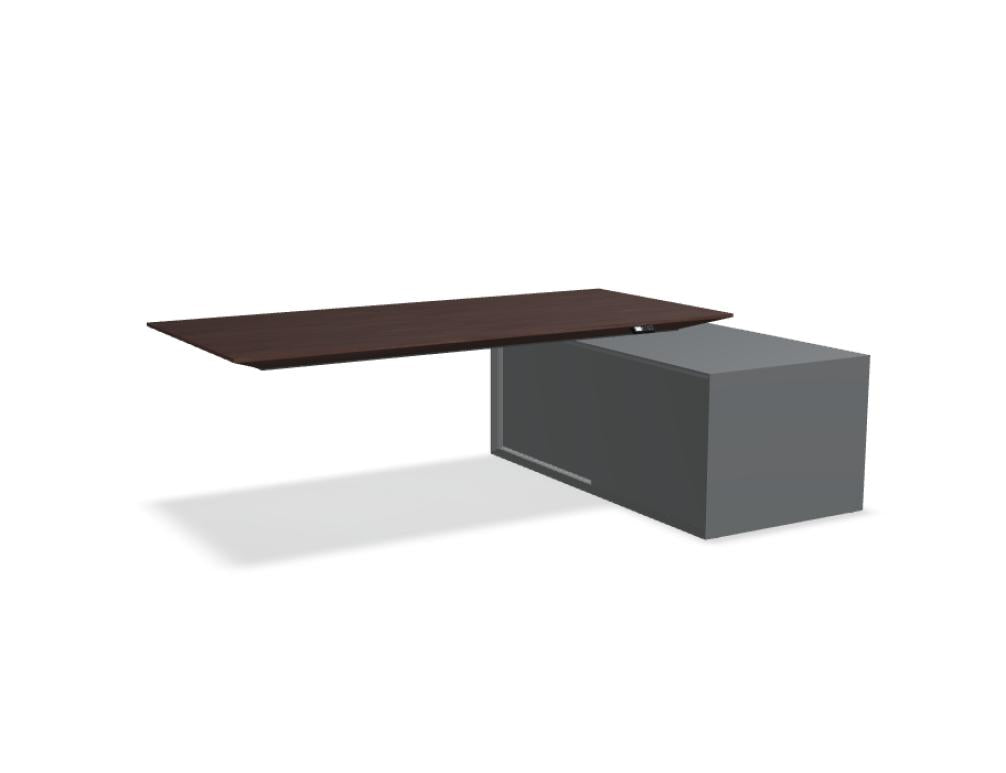 Gravity GAV1P Chefschreibtisch von Mdd, höhenverstellbar mit eleganter Platte und modernem Gestell im Büro