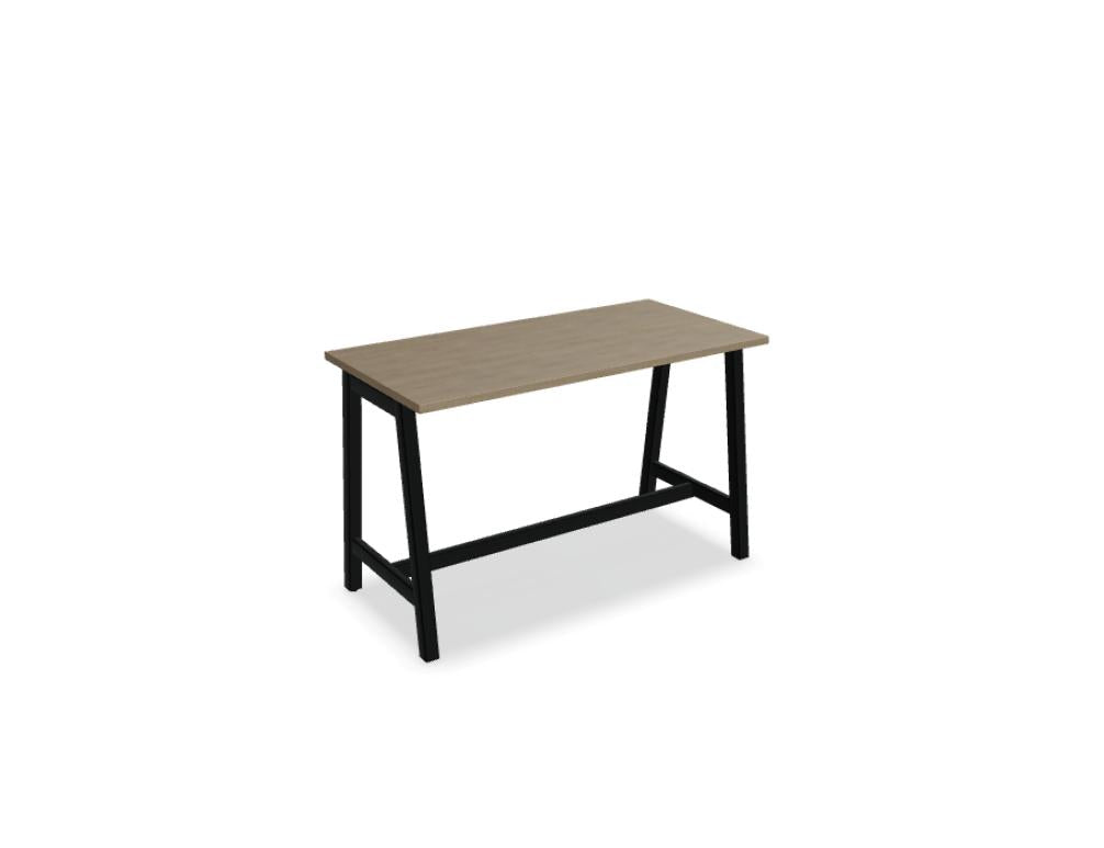 Ogi M PSM84 Stehtisch von Mdd mit runder Platte und vierbeinigem Metallgestell, moderner Hochtisch für Büro und Lounge