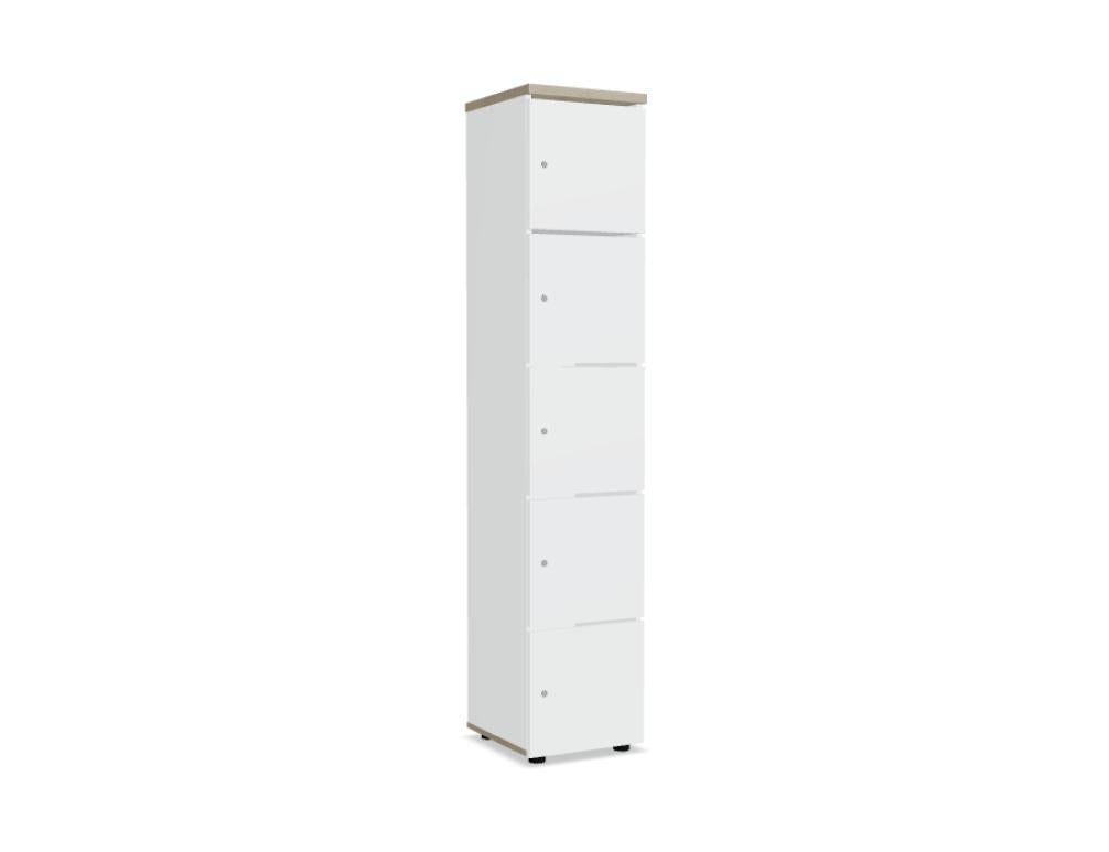 Bild zeigt den offenen, modularen Büro- und Archivschrank Locker Standard LOK05 von MDD mit klaren Fächern, flexibler Aufteilung und integrierter Ablage.