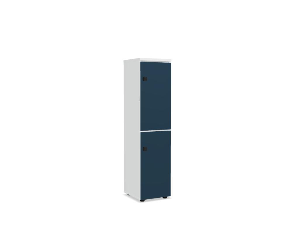 Mdd Locker Standard LOK14 Schließfachschrank in Hellgrau mit vielen Fächern, ideal für Büro, Garderobe und Aufbewahrung