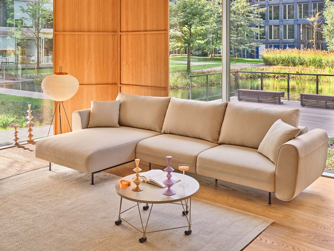 Stylisches L-Sofa Lotus LTS06 von Mdd, linksseitig, vereint modernes Design mit hohem Sitzkomfort für Ihr Zuhause.
