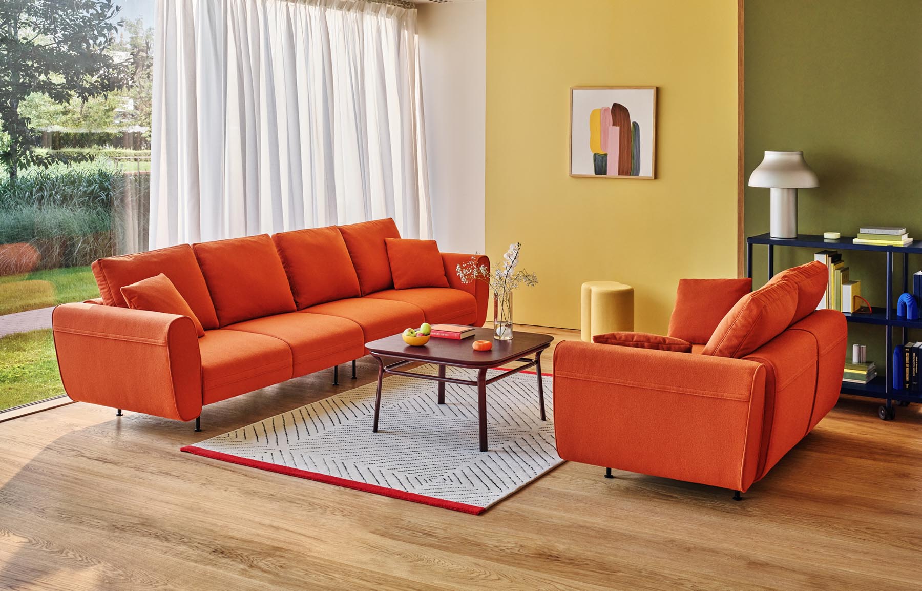 Elegantes linksseitiges L-Sofa Lotus LTS06 von Mdd, ideal für gemütliche Wohnräume und modernes Design.